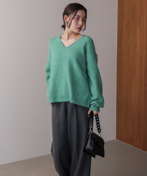 セール】ヤクライクVネックニットプルオーバー（ニット/セーター