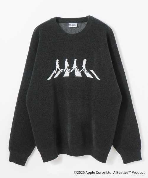 GLOBAL WORK（グローバルワーク）の「THE BEATLES/やわらかリッチモールニット/625301（Tシャツ/カットソー・メンズ・ブラック/ネイビー/オフホワイト/グレイッシュベージュ・SMALL/MEDIUM/LARGE/X-LARGE）」の7枚目の写真