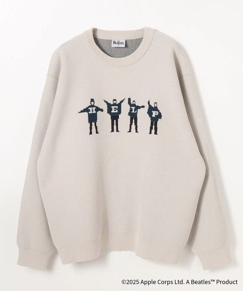 GLOBAL WORK（グローバルワーク）の「THE BEATLES/やわらかリッチモールニット/625301（Tシャツ/カットソー・メンズ・ブラック/ネイビー/オフホワイト/グレイッシュベージュ・SMALL/MEDIUM/LARGE/X-LARGE）」の9枚目の写真