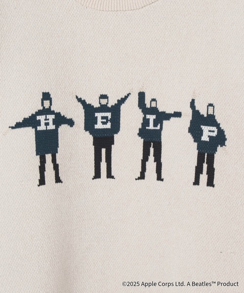 GLOBAL WORK（グローバルワーク）の「THE BEATLES/やわらかリッチモールニット/625301（Tシャツ/カットソー・メンズ・ブラック/ネイビー/オフホワイト/グレイッシュベージュ・SMALL/MEDIUM/LARGE/X-LARGE）」の10枚目の写真