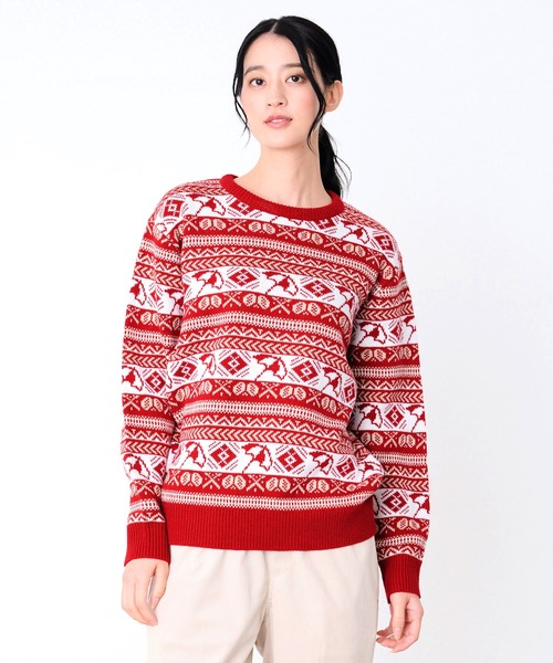 Arnold Palmer（アーノルドパーマー）の「AP フェアアイル シェア プルオーバーニット（ニット/セーター・レディース・グレー/グリーン/レッド・XS/S/M/L/LL）」の3枚目の写真