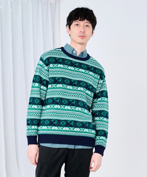 Arnold Palmer（アーノルドパーマー）の「AP フェアアイル シェア プルオーバーニット（ニット/セーター・レディース・グレー/グリーン/レッド・XS/S/M/L/LL）」の12枚目の写真