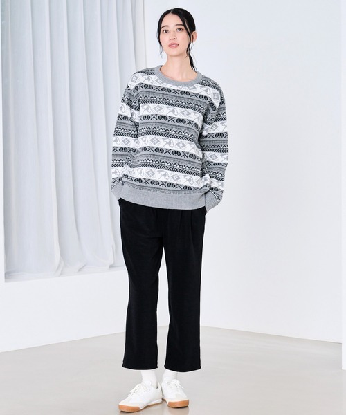 Arnold Palmer（アーノルドパーマー）の「AP フェアアイル シェア プルオーバーニット（ニット/セーター・レディース・グレー/グリーン/レッド・XS/S/M/L/LL）」の5枚目の写真