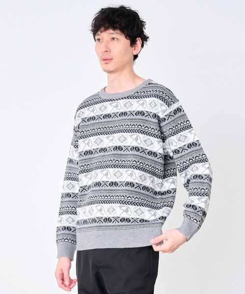 Arnold Palmer（アーノルドパーマー）の「AP フェアアイル シェア プルオーバーニット（ニット/セーター・レディース・グレー/グリーン/レッド・XS/S/M/L/LL）」の7枚目の写真