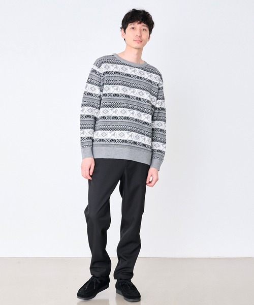 Arnold Palmer（アーノルドパーマー）の「AP フェアアイル シェア プルオーバーニット（ニット/セーター・レディース・グレー/グリーン/レッド・XS/S/M/L/LL）」の8枚目の写真