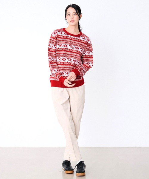 Arnold Palmer（アーノルドパーマー）の「AP フェアアイル シェア プルオーバーニット（ニット/セーター・レディース・グレー/グリーン/レッド・XS/S/M/L/LL）」の17枚目の写真