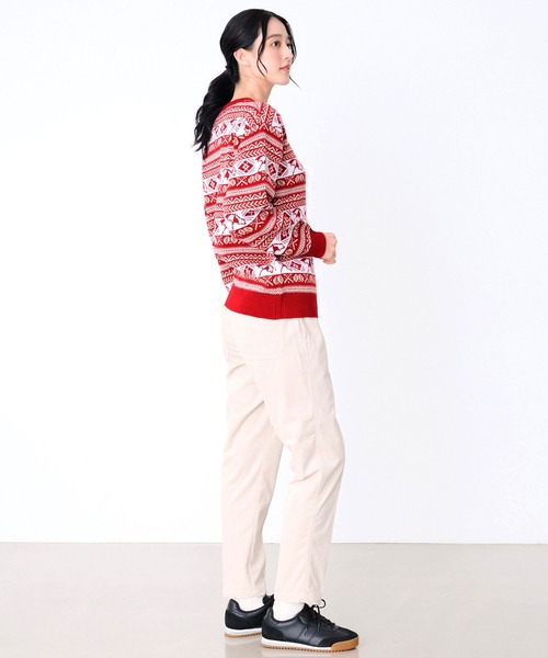 Arnold Palmer（アーノルドパーマー）の「AP フェアアイル シェア プルオーバーニット（ニット/セーター・レディース・グレー/グリーン/レッド・XS/S/M/L/LL）」の14枚目の写真