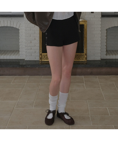 CURETTY(キュリティ)の「C RIBBED SHORTS_BLACK(その他パンツ・レディース・ブラック・SMALL)」の1枚目の写真