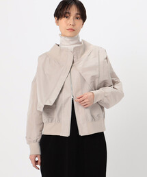 Gabardine K.T | 〔 +サイズ 〕 【レイヤード】シャンブレータフタ ブルゾン(ブルゾン)