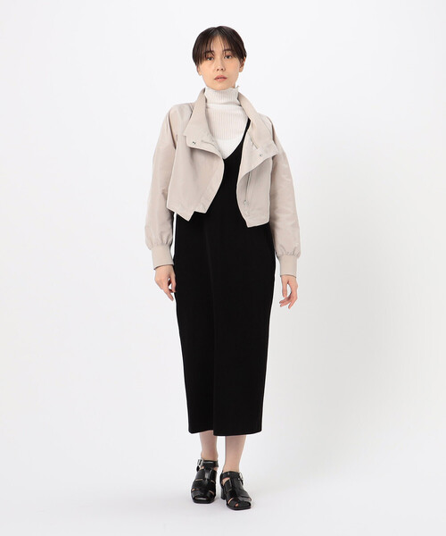 Gabardine K.T(ギャバジンケーティー)の「〔 +サイズ 〕 【レイヤード】シャンブレータフタ ブルゾン(ブルゾン・レディース・サックスブルー/ネイビー/ライトグレー・15号)」の8枚目の写真