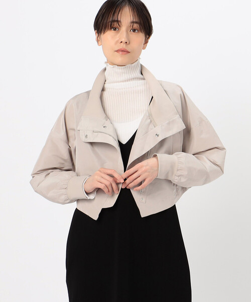 Gabardine K.T(ギャバジンケーティー)の「〔 +サイズ 〕 【レイヤード】シャンブレータフタ ブルゾン(ブルゾン・レディース・サックスブルー/ネイビー/ライトグレー・15号)」の13枚目の写真