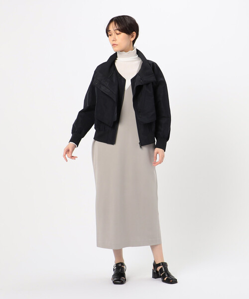 Gabardine K.T(ギャバジンケーティー)の「〔 +サイズ 〕 【レイヤード】シャンブレータフタ ブルゾン(ブルゾン・レディース・サックスブルー/ネイビー/ライトグレー・15号)」の17枚目の写真