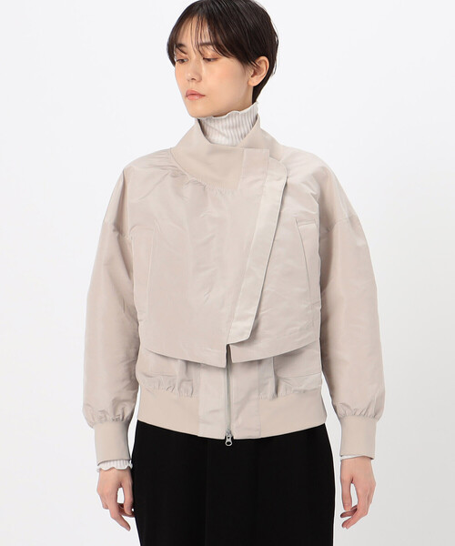 Gabardine K.T(ギャバジンケーティー)の「〔 +サイズ 〕 【レイヤード】シャンブレータフタ ブルゾン(ブルゾン・レディース・サックスブルー/ネイビー/ライトグレー・15号)」の22枚目の写真