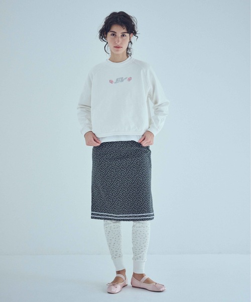 SEA（シー）の「SV ラインストーン ラグランスウェット（スウェット・レディース・ホワイト/チャコールグレー・ONE SIZE）」の6枚目の写真