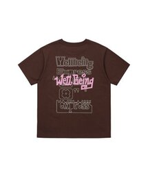 Layered Logo Half Sleeve Brown