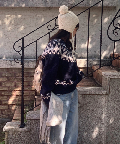 DRAWFIT WOMEN（ドローフィットウーマン）の「[ドローフィットウィメン x アロハ] フェンスノルディックプルオーバーニット [NAVY]（ニット/セーター・レディース・その他・SMALL/MEDIUM）」の14枚目の写真