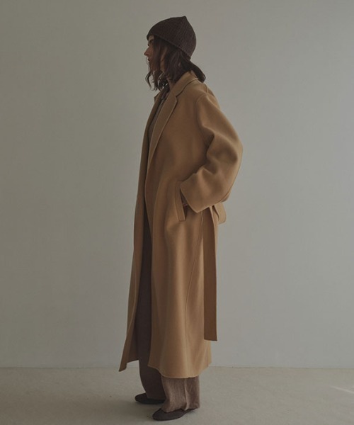 ETRE TOKYO（エトレトウキョウ）の「メルトンロングリバーコート（その他アウター・レディース・ライトブルー/キャメル/ネイビー・S/M）」の5枚目の写真