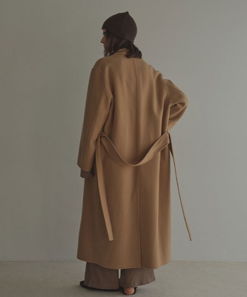ETRE TOKYO（エトレトウキョウ）の「メルトンロングリバーコート（その他アウター・レディース・ライトブルー/キャメル/ネイビー・S/M）」の6枚目の写真