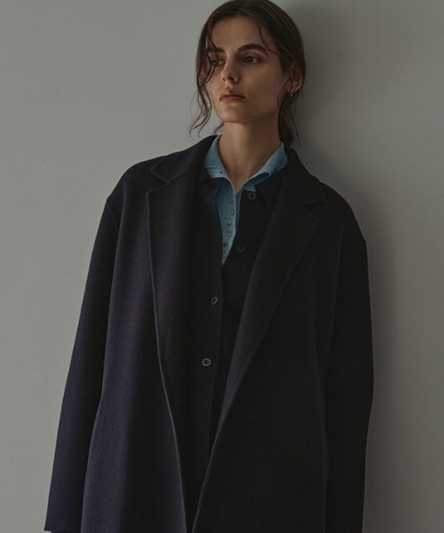 ETRE TOKYO（エトレトウキョウ）の「メルトンロングリバーコート（その他アウター・レディース・ライトブルー/キャメル/ネイビー・S/M）」の10枚目の写真