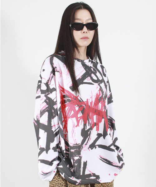 DEMARC（ドゥマーク）の「STREET GRAFFITI LOGO TEXT OVERSIZED T-SHIRT - Black（Tシャツ/カットソー・レディース・その他・MEDIUM/LARGE）」の17枚目の写真