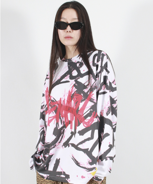 DEMARC（ドゥマーク）の「STREET GRAFFITI LOGO TEXT OVERSIZED T-SHIRT - Black（Tシャツ/カットソー・レディース・その他・MEDIUM/LARGE）」の18枚目の写真