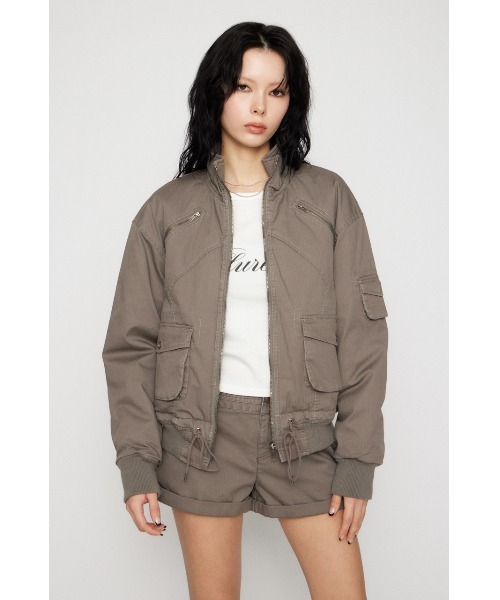 ラグアジェム　ブルゾン LAGUA GEM（ラグアジェム） ブルゾン アウター CROPPED FAUX LEATHER