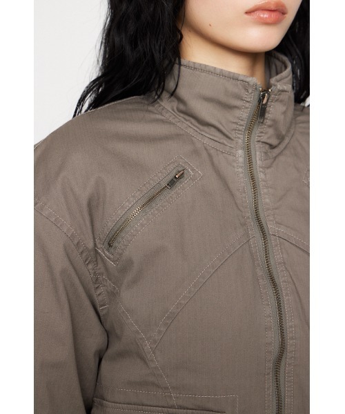 LAGUA GEM（ラグアジェム）の「STITCH STRIPE ブルゾン（ブルゾン・レディース・グレー/アイボリー/カーキ・FREE）」の11枚目の写真