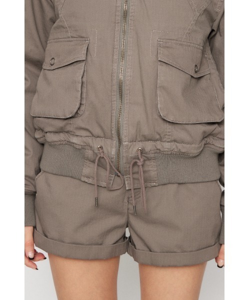 LAGUA GEM（ラグアジェム）の「STITCH STRIPE ブルゾン（ブルゾン・レディース・グレー/アイボリー/カーキ・FREE）」の13枚目の写真