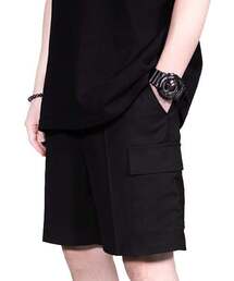 ACHA（アチャ）の「ダブルポケットショートパンツ _ ブラック（その他パンツ）」