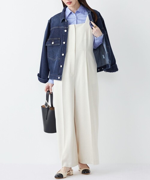 SHIPS Colors:〈手洗い可能〉ポリエステル/リネン スラブ