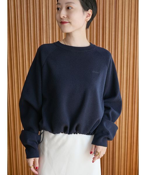 emmi(エミ)の「【7days】ドロストニットトップス(ニット/セーター・レディース・イエロー/ネイビー/ホワイト/レッド/ダークネイビー/オフホワイト/ブルー・F)」の3枚目の写真