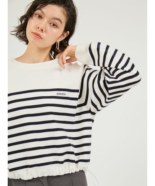 emmi(エミ)の「【7days】ドロストニットトップス(ニット/セーター・レディース・イエロー/ネイビー/ホワイト/レッド/ダークネイビー/オフホワイト/ブルー・F)」の8枚目の写真