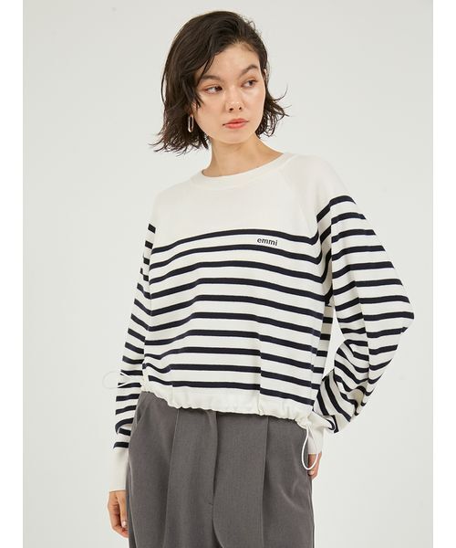 emmi(エミ)の「【7days】ドロストニットトップス(ニット/セーター・レディース・イエロー/ネイビー/ホワイト/レッド/ダークネイビー/オフホワイト/ブルー・F)」の15枚目の写真