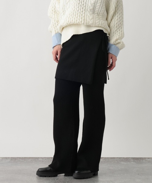 セール】《ウタオ》レイヤードニットパンツ（その他パンツ）｜studio