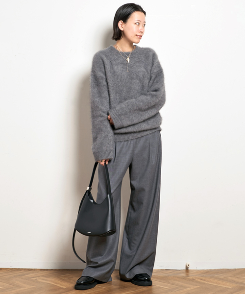 EVERYDAY I LIKE.（エヴリディアイライク）の「*DUETクルーネックセーター（ニット/セーター・レディース・ブラック/チャコールグレー/ベージュ・FREE）」の5枚目の写真