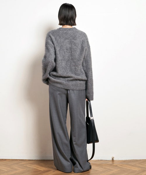 EVERYDAY I LIKE.（エヴリディアイライク）の「*DUETクルーネックセーター（ニット/セーター・レディース・ブラック/チャコールグレー/ベージュ・FREE）」の7枚目の写真