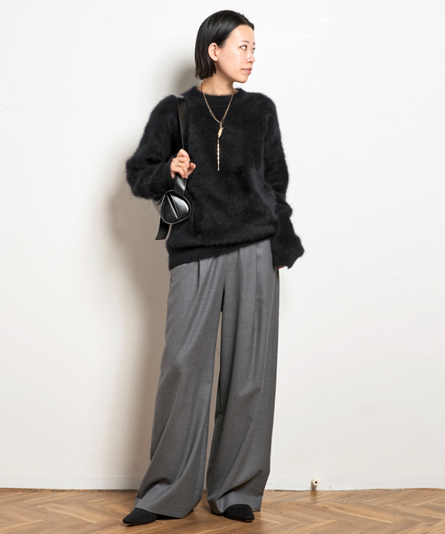 EVERYDAY I LIKE.（エヴリディアイライク）の「*DUETクルーネックセーター（ニット/セーター・レディース・ブラック/チャコールグレー/ベージュ・FREE）」の17枚目の写真