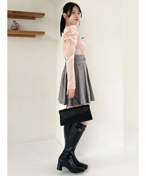 dazzlin(ダズリン)の「Vカットミニプリーツスカート(スカート・レディース・アイボリー/チャコールグレー/その他1/ブラック・MEDIUM/SMALL)」の18枚目の写真