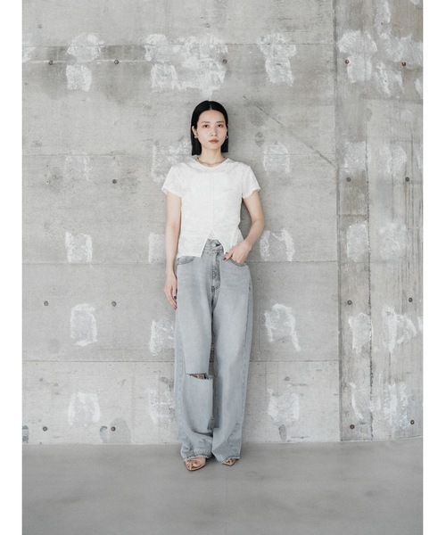 Katrin TOKYO（カトリーントーキョー）の「loose damaged denim（デニムパンツ・レディース・ライトブルー/ライトグレー・S/M/XS-Short/S-Short/XS-Regular）」の17枚目の写真