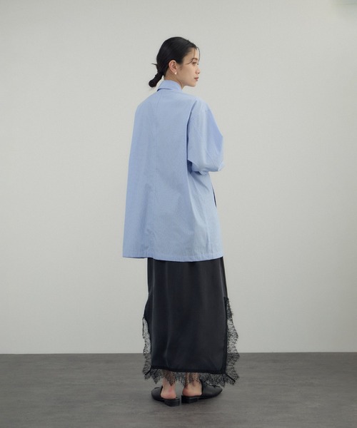 AMERICANA（アメリカーナ）の「【Americana（アメリカーナ） for SALON】ダブルジップストライプシャツジャケット（その他アウター・レディース・ブルー系その他4・FREE）」の6枚目の写真