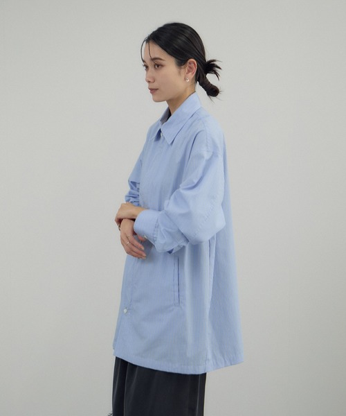 AMERICANA（アメリカーナ）の「【Americana（アメリカーナ） for SALON】ダブルジップストライプシャツジャケット（その他アウター・レディース・ブルー系その他4・FREE）」の8枚目の写真