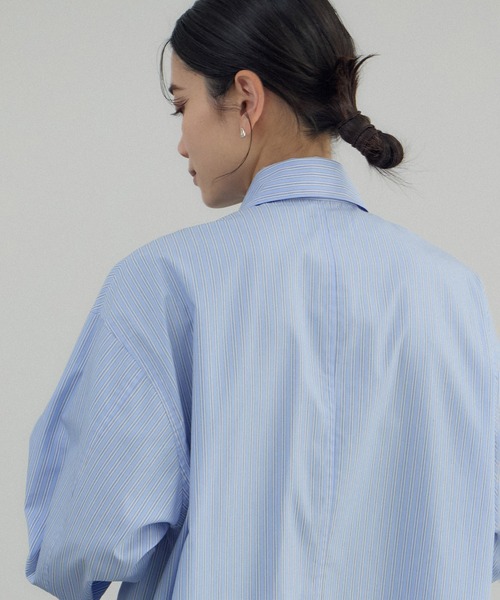 AMERICANA（アメリカーナ）の「【Americana（アメリカーナ） for SALON】ダブルジップストライプシャツジャケット（その他アウター・レディース・ブルー系その他4・FREE）」の9枚目の写真