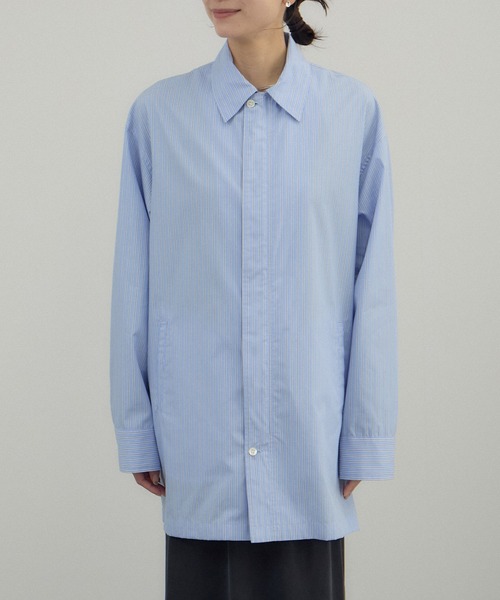 AMERICANA（アメリカーナ）の「【Americana（アメリカーナ） for SALON】ダブルジップストライプシャツジャケット（その他アウター・レディース・ブルー系その他4・FREE）」の11枚目の写真