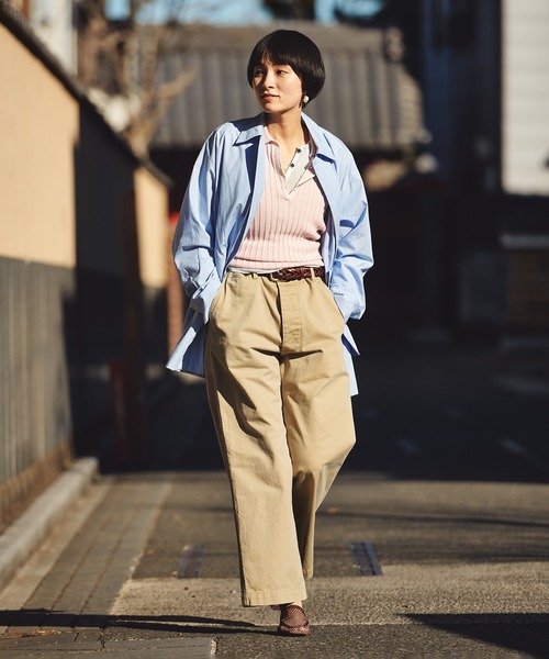 AMERICANA（アメリカーナ）の「【Americana（アメリカーナ） for SALON】ダブルジップストライプシャツジャケット（その他アウター・レディース・ブルー系その他4・FREE）」の21枚目の写真