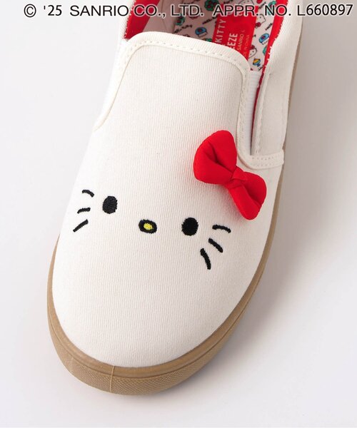 sanrio（サンリオ）の「ハローキティ　大人スリッポン（スリッポン・レディース・ブラック/オフホワイト・22/23/24）」の8枚目の写真