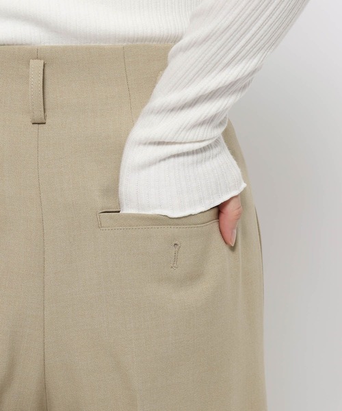 mysty woman（ミスティウーマン）の「インナーベルトストレートパンツ 636977（その他パンツ・レディース・ベージュ/ベージュ系その他/ネイビー・MEDIUM/SMALL）」の7枚目の写真