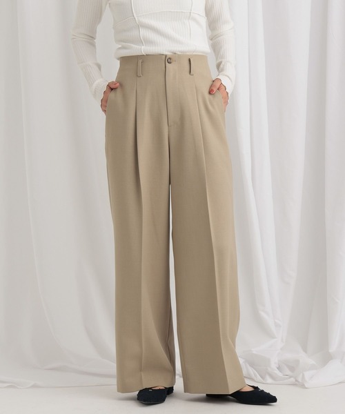 mysty woman（ミスティウーマン）の「インナーベルトストレートパンツ 636977（その他パンツ・レディース・ベージュ/ベージュ系その他/ネイビー・MEDIUM/SMALL）」の22枚目の写真