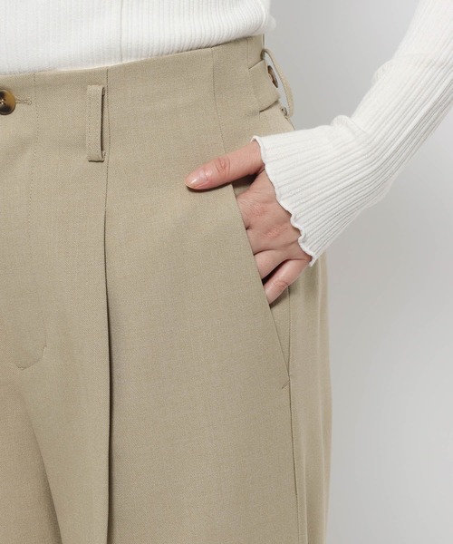 mysty woman（ミスティウーマン）の「インナーベルトストレートパンツ 636977（その他パンツ・レディース・ベージュ/ベージュ系その他/ネイビー・MEDIUM/SMALL）」の13枚目の写真