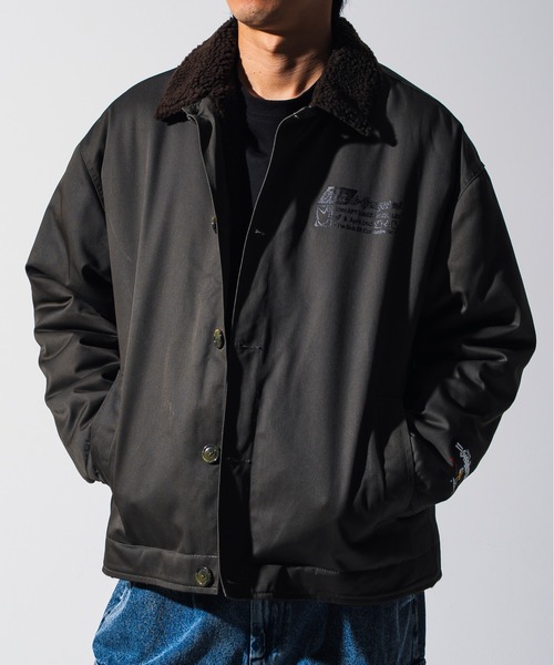 Mark Gonzales（マーク・ゴンザレス）の「Mark Gonzales(マーク ゴンザレス) ミリタリー ボアジャケット / WEB・直営店限定（ミリタリージャケット・メンズ・ネイビー/カーキ・M/L/XL）」の3枚目の写真