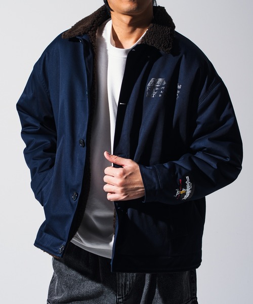 Mark Gonzales（マーク・ゴンザレス）の「Mark Gonzales(マーク ゴンザレス) ミリタリー ボアジャケット / WEB・直営店限定（ミリタリージャケット・メンズ・ネイビー/カーキ・M/L/XL）」の13枚目の写真